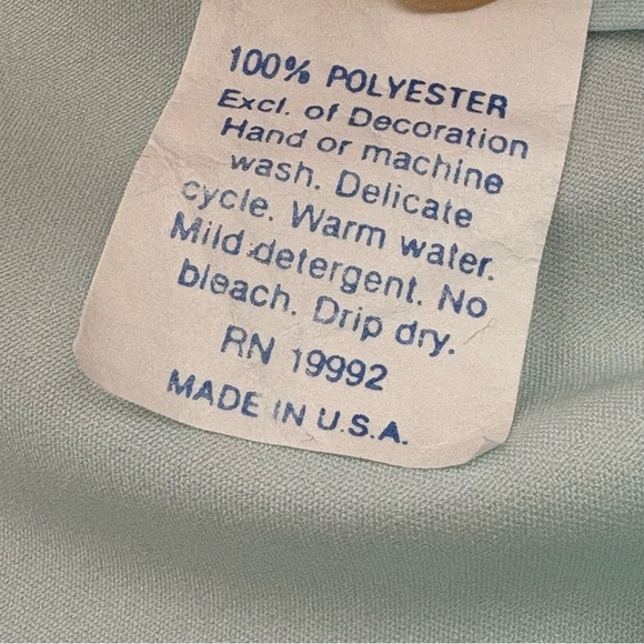 Vintage Baby Blue Satin Lace Chiffon Ethereal Peignoir Slip Nightgown Dress - Picture 12 of 14